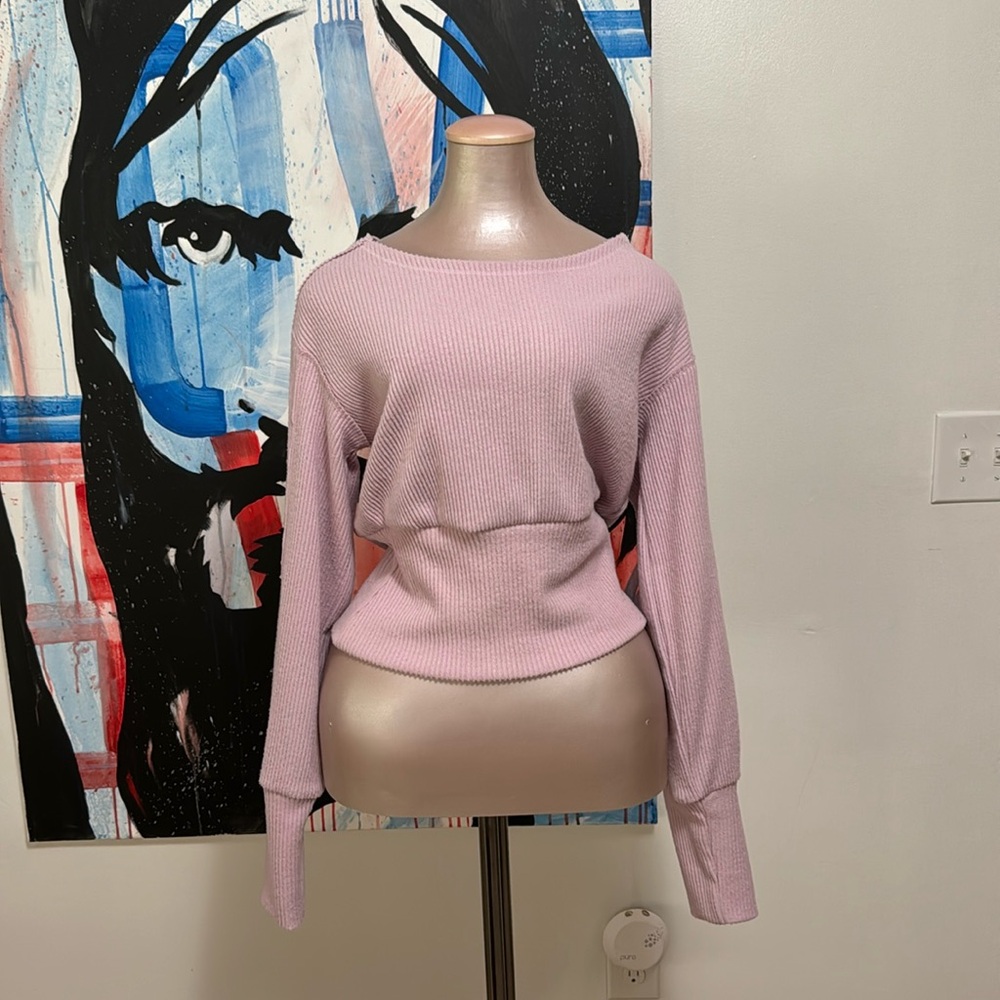 Maeve by Anthro, size medium lavender ribbed sweater